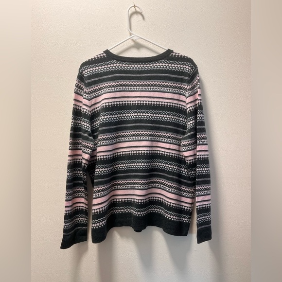 Croft & Barrow Versatile Stylish Soft Button Cardigan, W’s, Sz XL, Gray & Pink - Picture 2 of 5